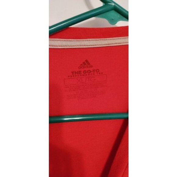 Adidas 3 Three Stripe Life T-Shirt Size XL Red - Picture 4 of 5